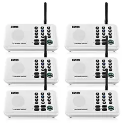 Wuloo Wireless Intercom System for Home House Business Office, 5280Ft Long Range 10 Channel Call ALL Room To Room Communication