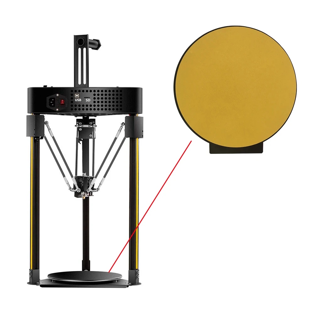 Hzdadeve – imprimante 3D à lit magnétique rond de 220mm, plaque de construction, Surface Flexible pour tapis de Plate-forme Flsu Q5