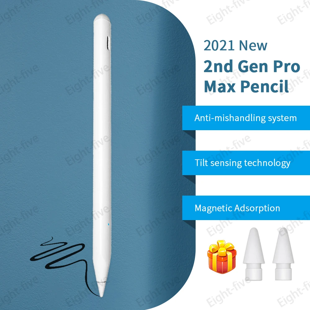 Para stylus apple lápis 2 ipad caneta para ipad pro 11 1st 2nd / 12.9 3rd 4th / 2018 6th / 2019 7th / mini 5 ar 3 estilete triangular