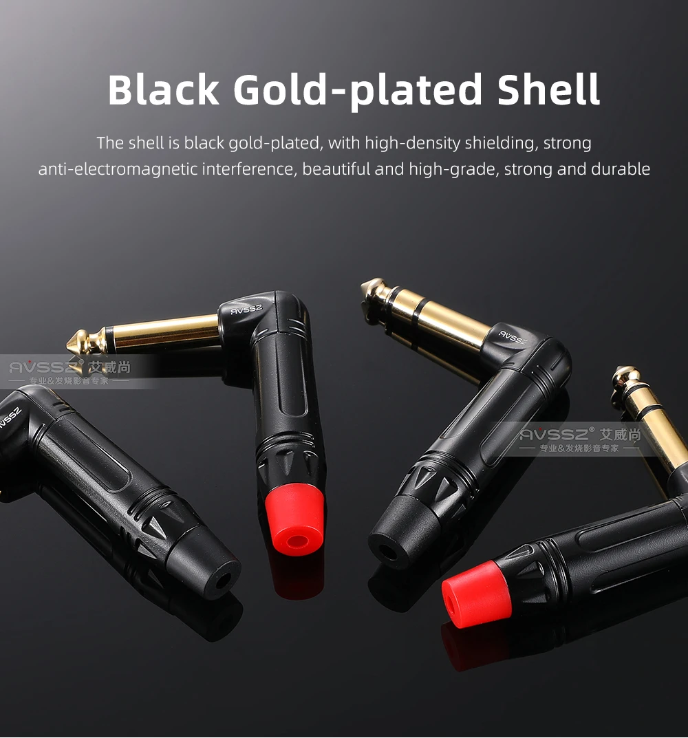 6,35/6,5 TS Mono TRS Stereo 2/3 Kern Schweißen Stecker Gitarre Kabel Musical Instrument Audio Mikrofon Kabel Gerade kopf Ellenbogen Stecker – Detail 11