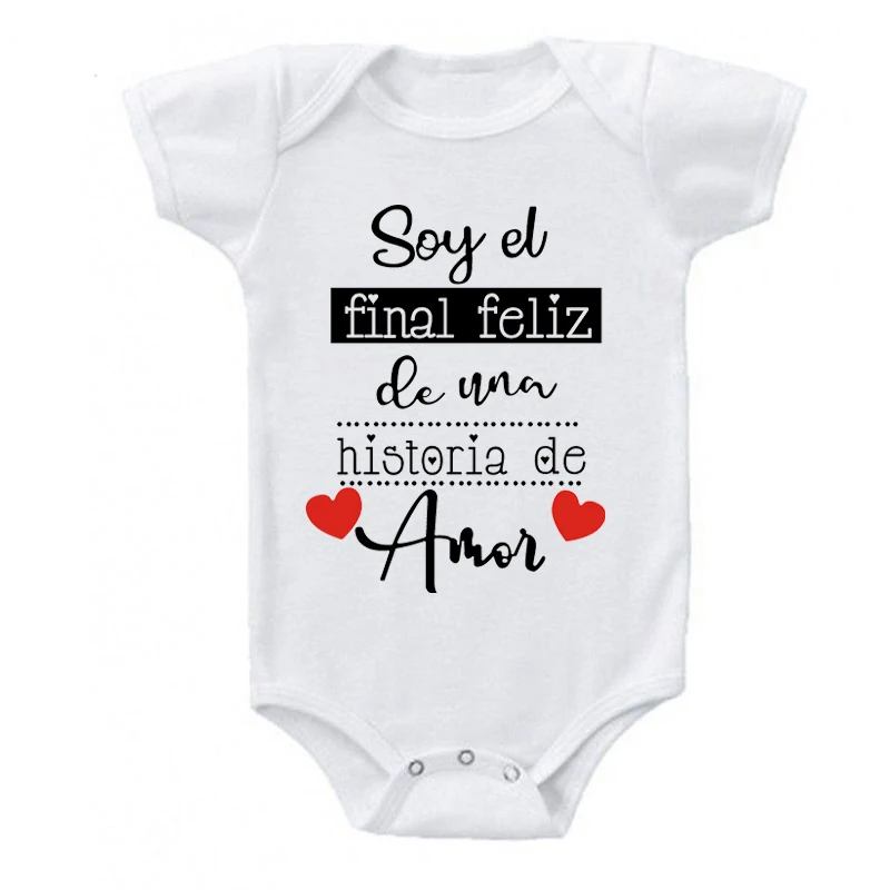 Funny Newborn Baby Romper Infant Cotton Short Sleeve Baby Body Clothes Amor Print Boy Girl BodySuit Born Crawling Baby 0-24M