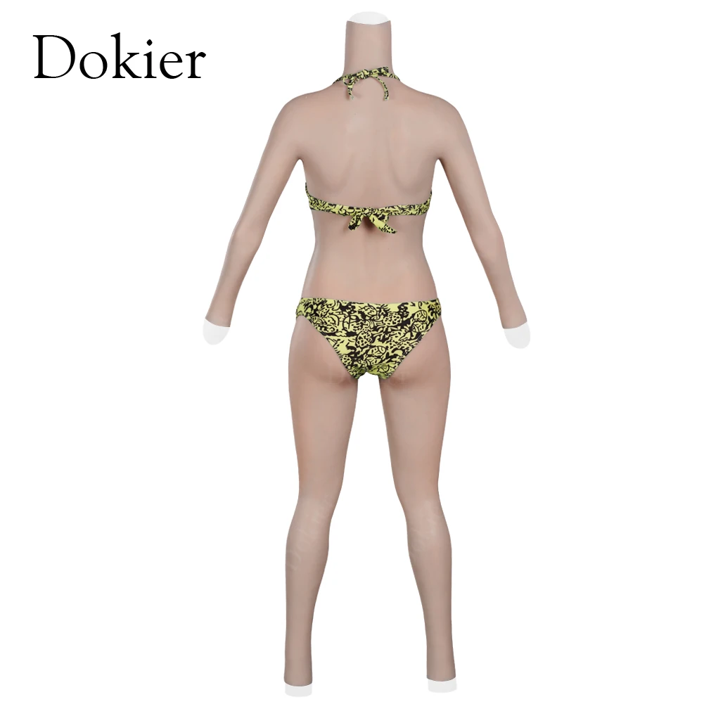 Dokier سيليكون ارتداءها المهبل السراويل وهمية الثدي كامل بدلة للجسم لسحب الملكة المتحولين جنسيا شيميل أشكال الثدي كروسدرسر