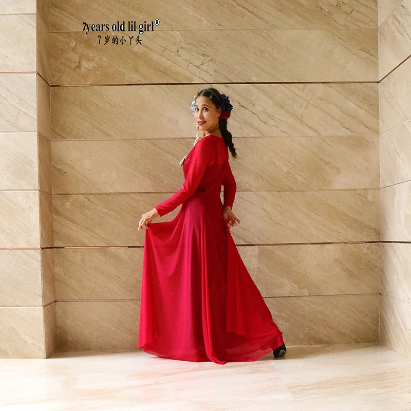 Strój do Tańca Brzucha Klasyczny Kostium do Występów Tańca Brzucha Spódnica Cygańska