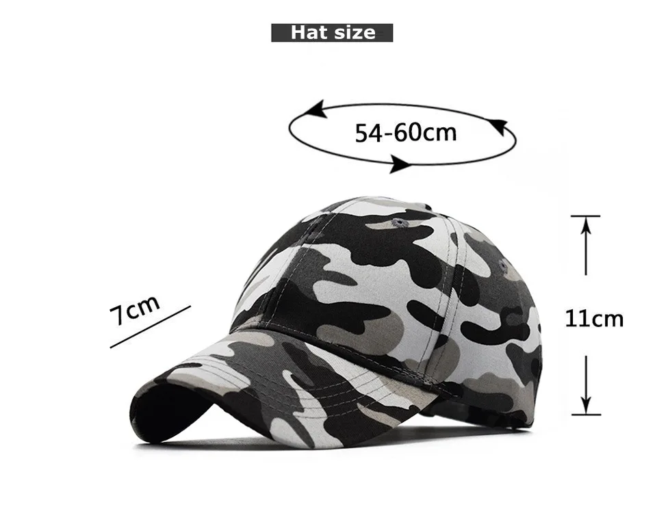 New Camo Baseball Cap Men and Women Tactical Cap Camouflage Snapback Hat For Men High Quality Bone Masculino Dad Hat Trucker cap