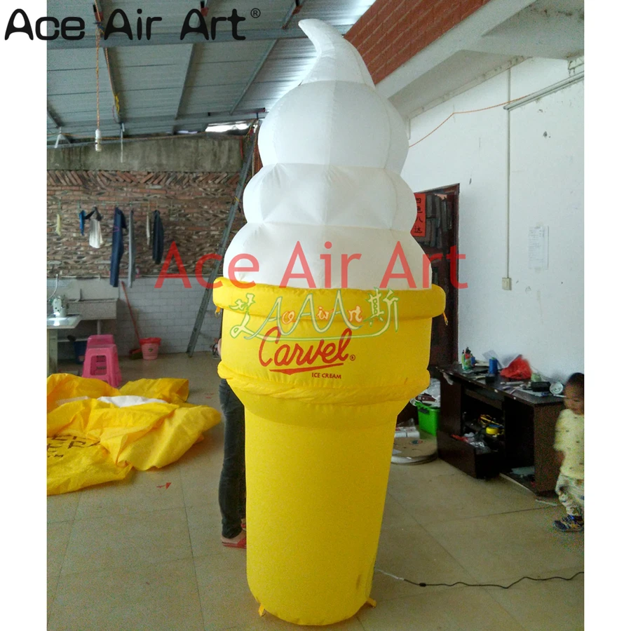 Popular 8ft/10ft/13ft Inflatable Ice Cream Model With Air Blower For Trade Show/Exhibition/Advertising Made By Ace Air Art