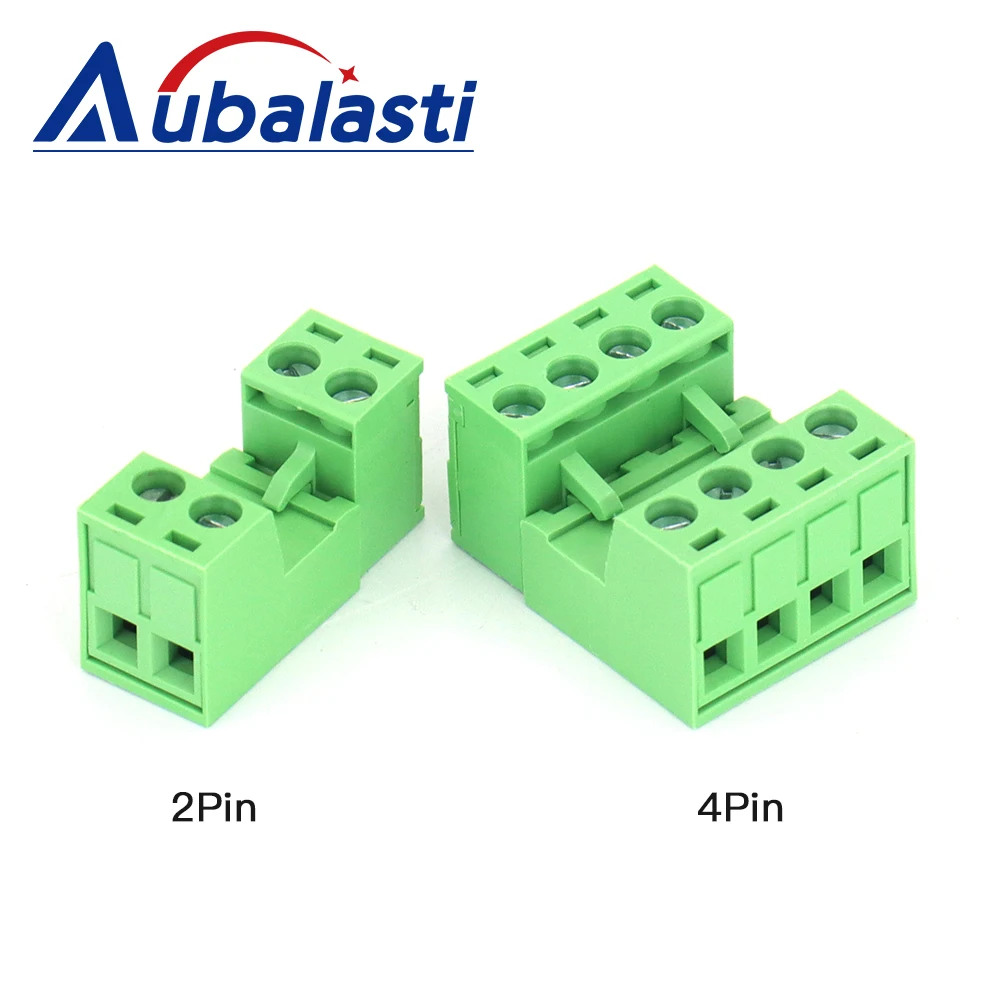 Aubalasti 2EDGRK-5.08mm 2Pin 4Pin 6Pin Pluggable Terminal Blocks Connector Butting Style Screw Terminals