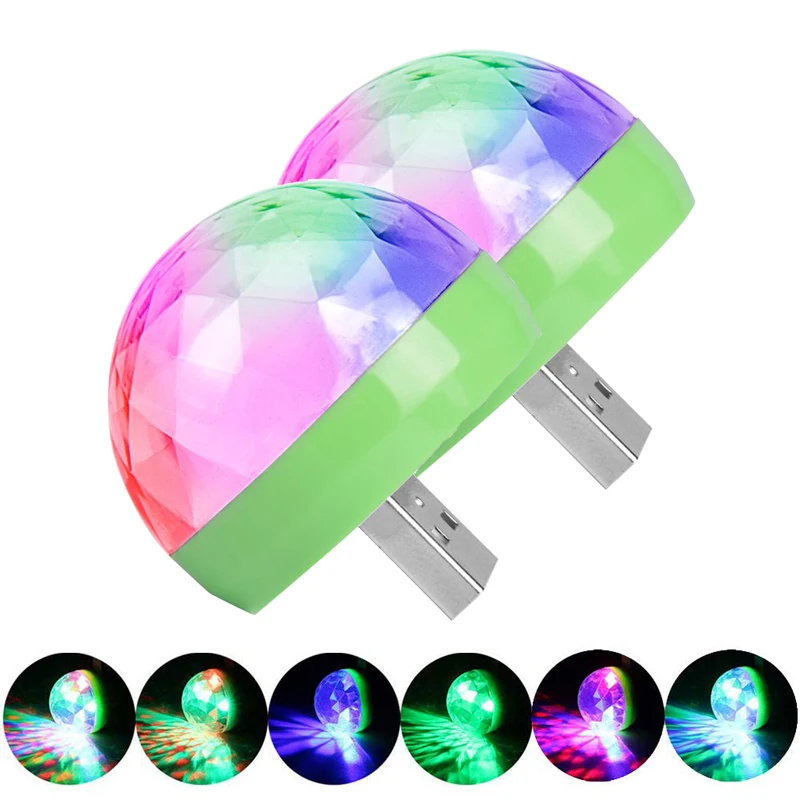 USB led Party Lights Music Sensor USB Mini Disco DJ Stage Lighting Effect Light Crystal Magic Ball Lamp for Home Party Karaoke