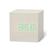 Wooden Digital LED Alarm Clock with Voice Control #5