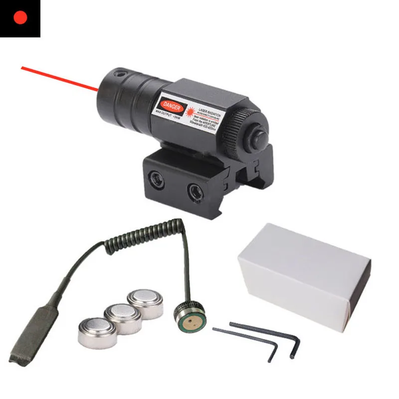 Mira láser de punto rojo de 11mm y 20mm, Kit de montaje Mipicatinny para pistola, Rifle, pistola, tiro, caza