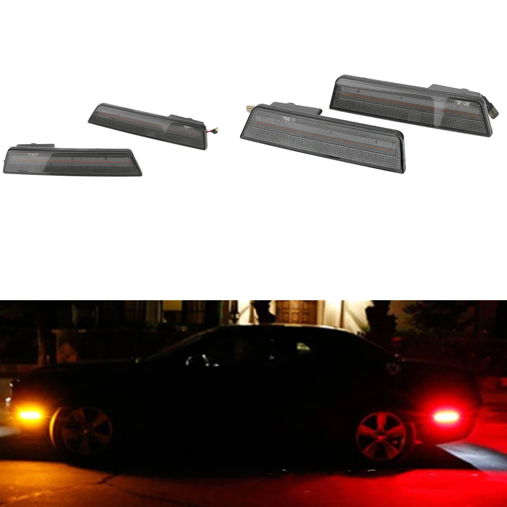 

Для Dodge Challenger 2008-2014/зарядное устройство 2011-2014, крышка объектива Дымчатого Цвета, передние и задние боковые лампы, аналогичная лампа указателя поворота