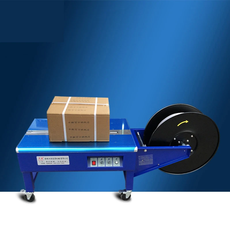 Empacotadores semiautomáticos de motor duplo, tensor mais grosso e poderoso, máquina de cintar caixa