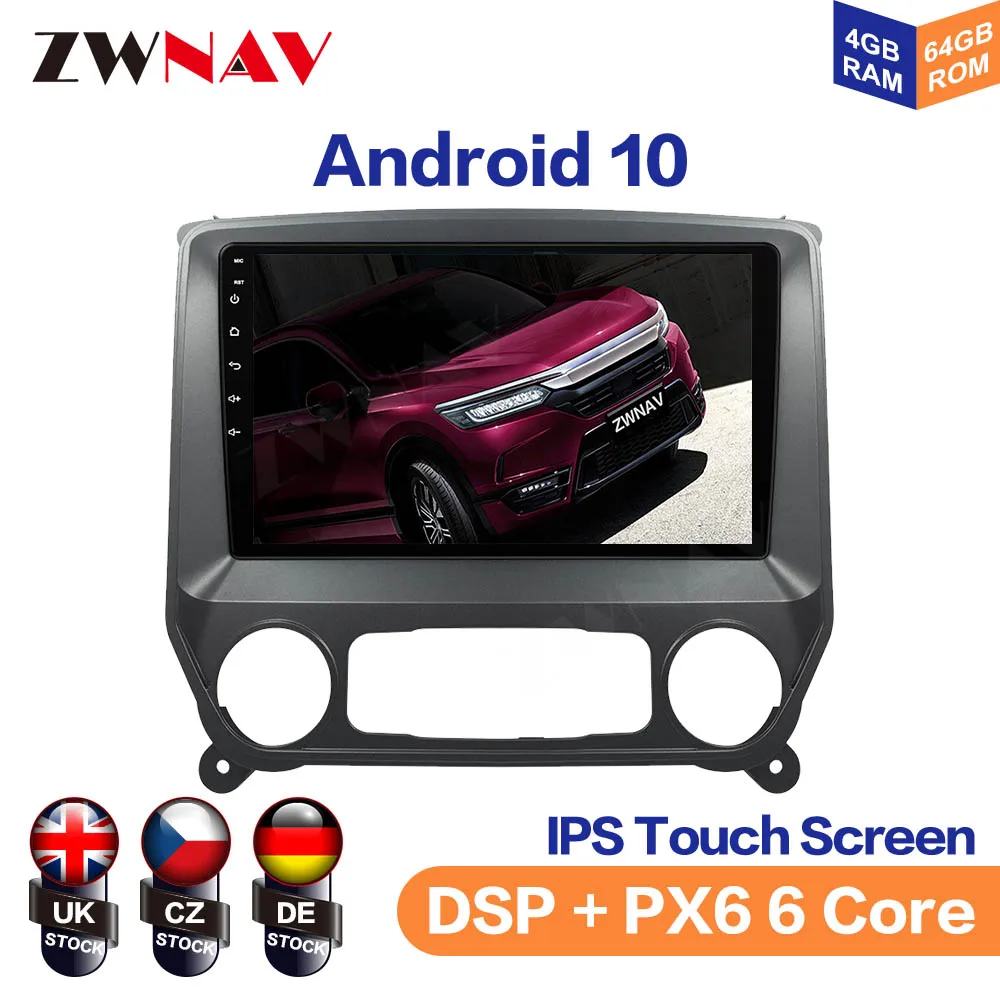 Android 10 IPS Screen For Chevrolet Silverado GMC Sierra 2014 + Screen Car Multimedia Player Navi Audio Radio Stereo Head Unit