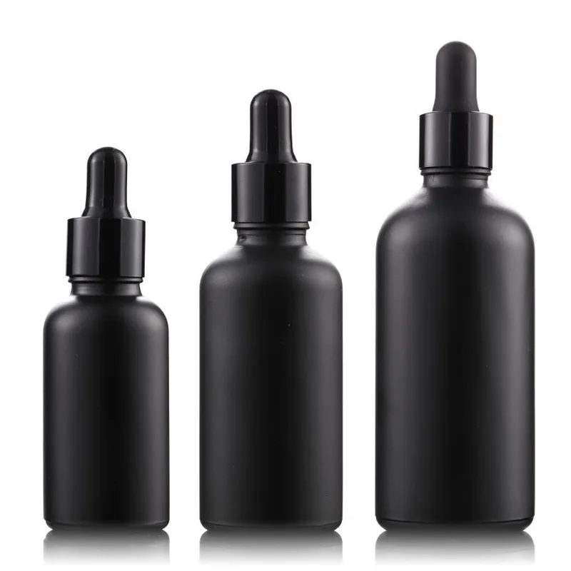 10-100ML Reagent Eye Dropper Drop Glass Aromatherapy Liquid Pipette Bottle Refillable Bottles Black Lucifugal Perfume Bottle