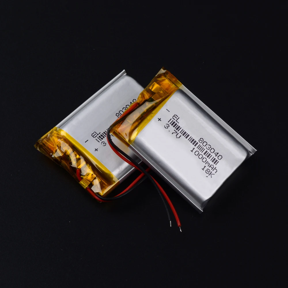 1000mah 3.7v 803040 litowo polimer li akumulator mały głośnik Bluetooth kolumna DVR-lustro wideorejestrator samochodowy nawigator