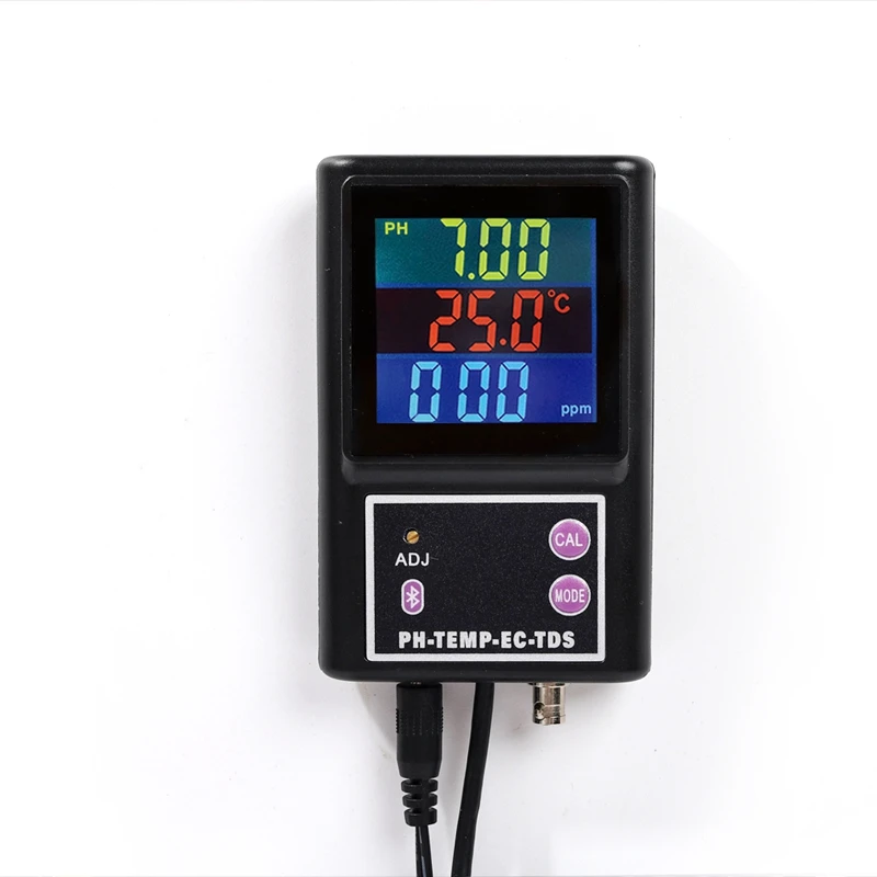 PH-260 Multi-parameter Water Quality Monitor Bluetooth LCD Online PH/TDS/EC/Temperature Meter for Pools Drinking Water Aquariums