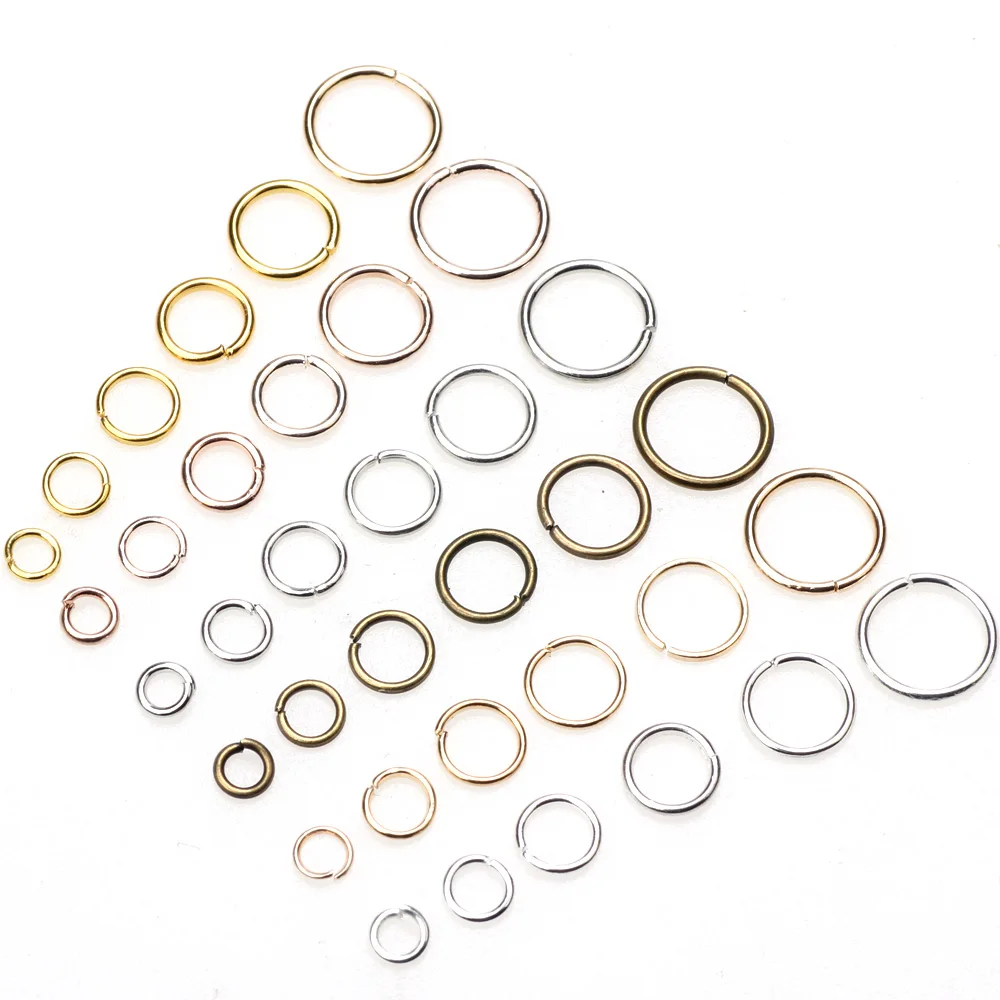 Jump Ring 4/5/6/7/8/10mm Link Loop 0.7/0.8/1.0MM Wire Diameter KC、Rose Gold/Rhodium/Bronze DIY Jewelry Making Connector