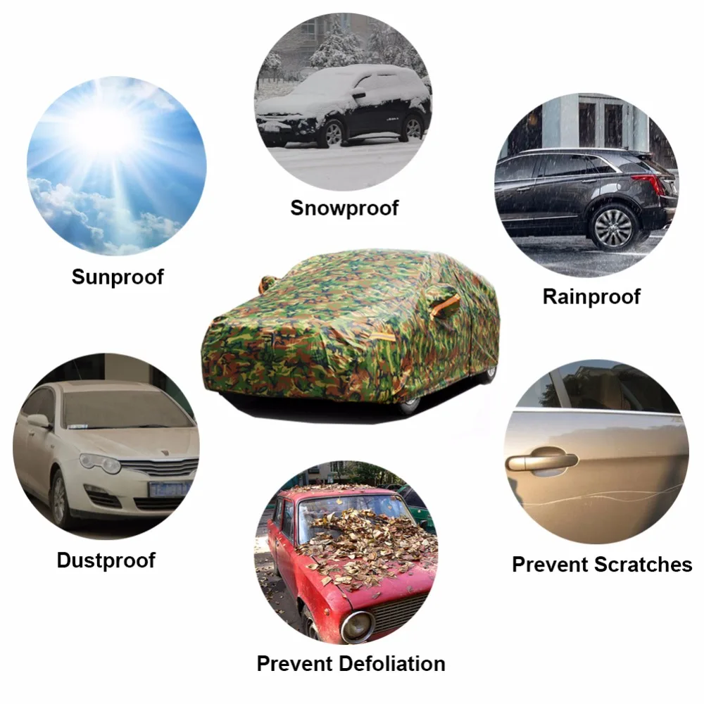 Kayme waterproof camouflage car covers outdoor sun protection cover for citroen c3 5 c4 Picasso elysee c4l