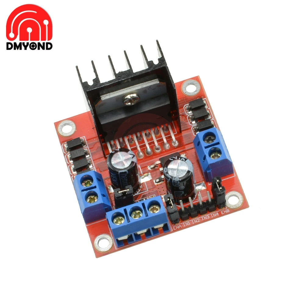 L298 New Dual H Bridge DC Stepper Motor Drive Controller Board Module L298N for Stepper Motor Smart Car Robot Plug-in Capacitor