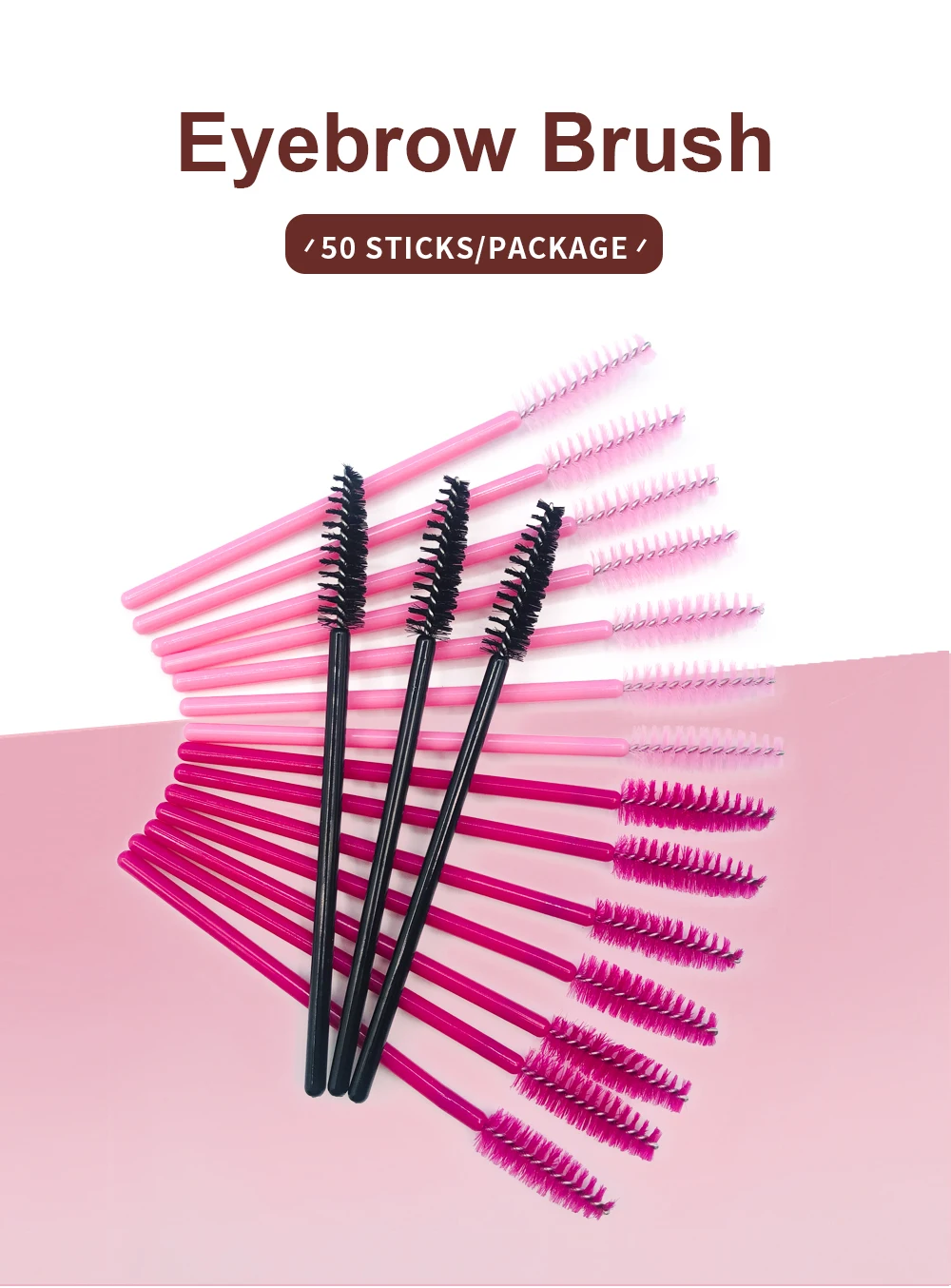 NATUHANA – brosse de nettoyage jetable pour extensions de cils, 100 pièces, Premium, Micro Mascara, brosse à sourcils, applicateur, bobine