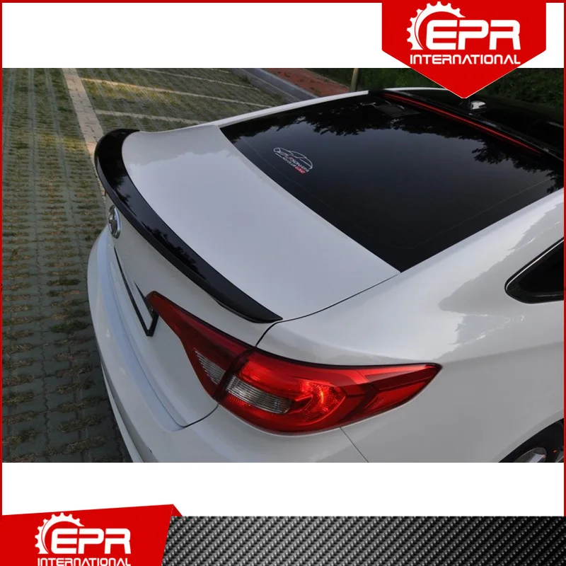 For Sonata LF 9th Carbon Fiber Spoiler Racing Part Tuning For Sonata LF Carbon Glossy  Wing Lip Trim Body Kit