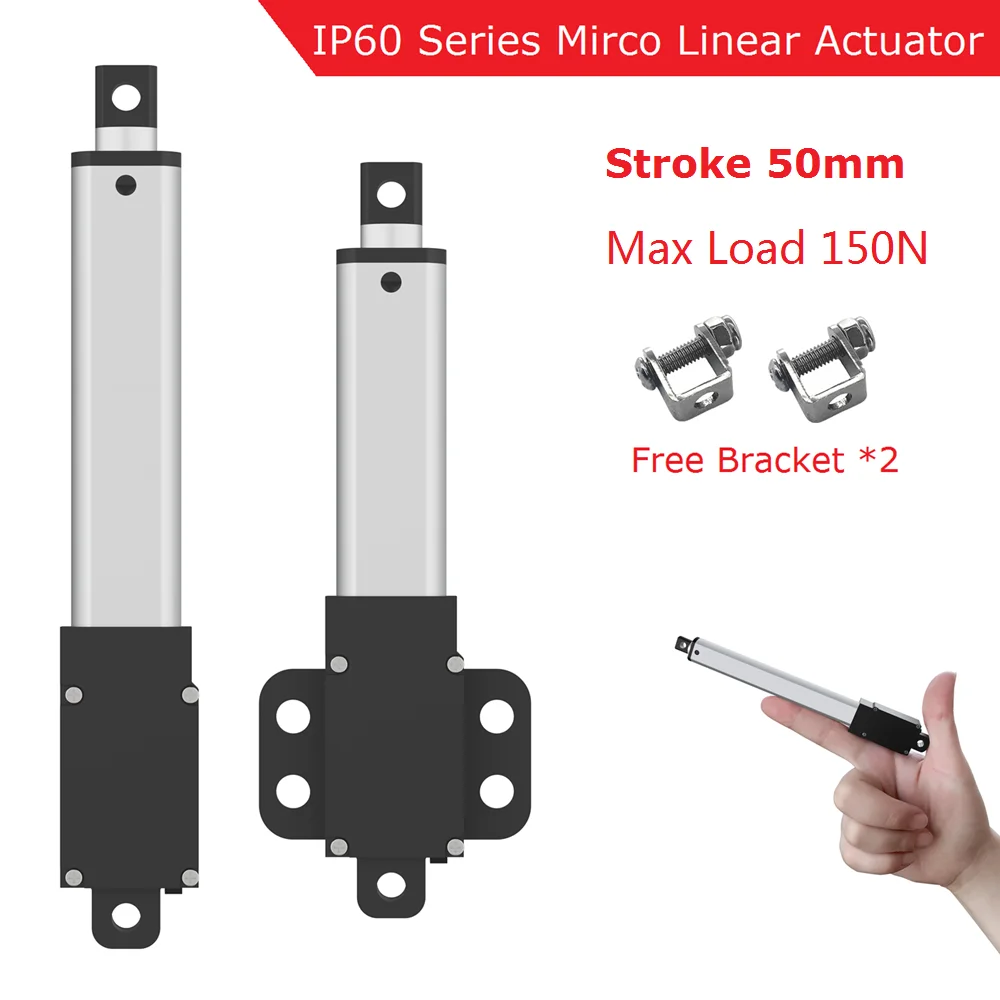 

DC 24V 100PCS 50MM Stroke Length Mini Electric Linear Actuator 50N Speed 15MM/S Motor Convenient Installation With Shipping