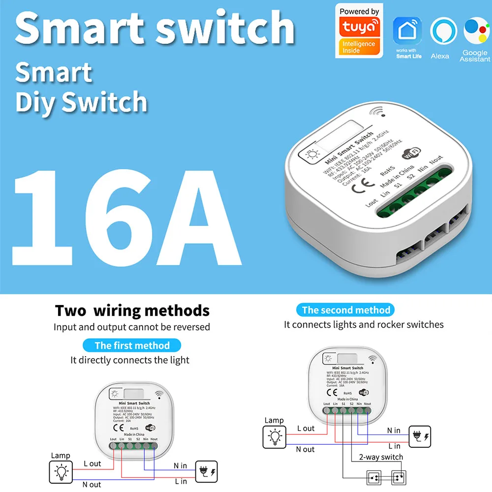 WiFi RF przełącznik światła 16A 220V przełącznik i 433mhz kinetycznej siebie zasilana ścienna przełącznik bez baterii potrzeba Tuya inteligentne życie, dla Alexa — zdjęcie 5