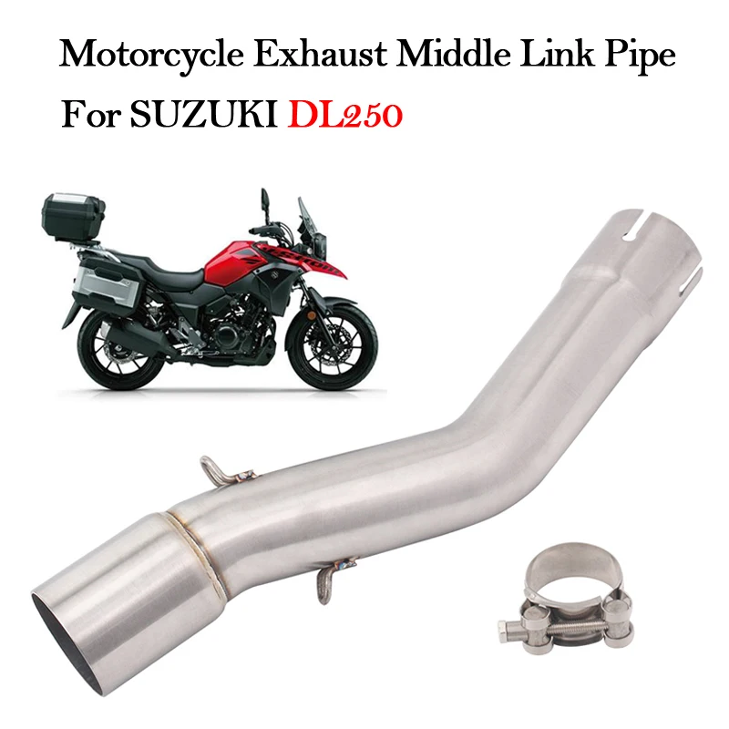 

Slip-On For SUZUKI DL250 GSX250R VOGE 500R 500RR Motorcycle Exhaust Muffler Modified Escape Mid Stainless Steel Middle Link Pipe