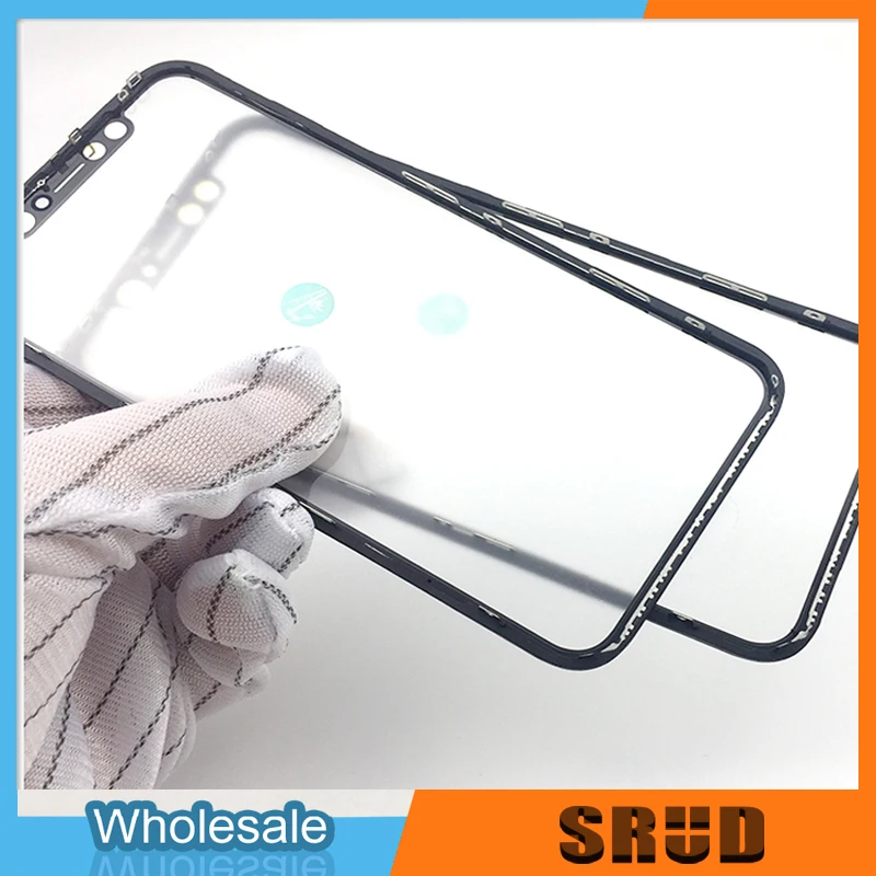 2Pcs 1:1 Orginal Front Outer Glass With OCA For iPhone X XR XS Max 11 Pro Max 12 13 Mini Pro Max Touch Screen Glass Lens Repair