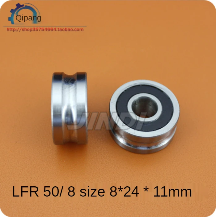 

Outer ring with U-slot roller rail bearing LVR50/8-6 LFR50/8-8 size 8X24X11mm sheave