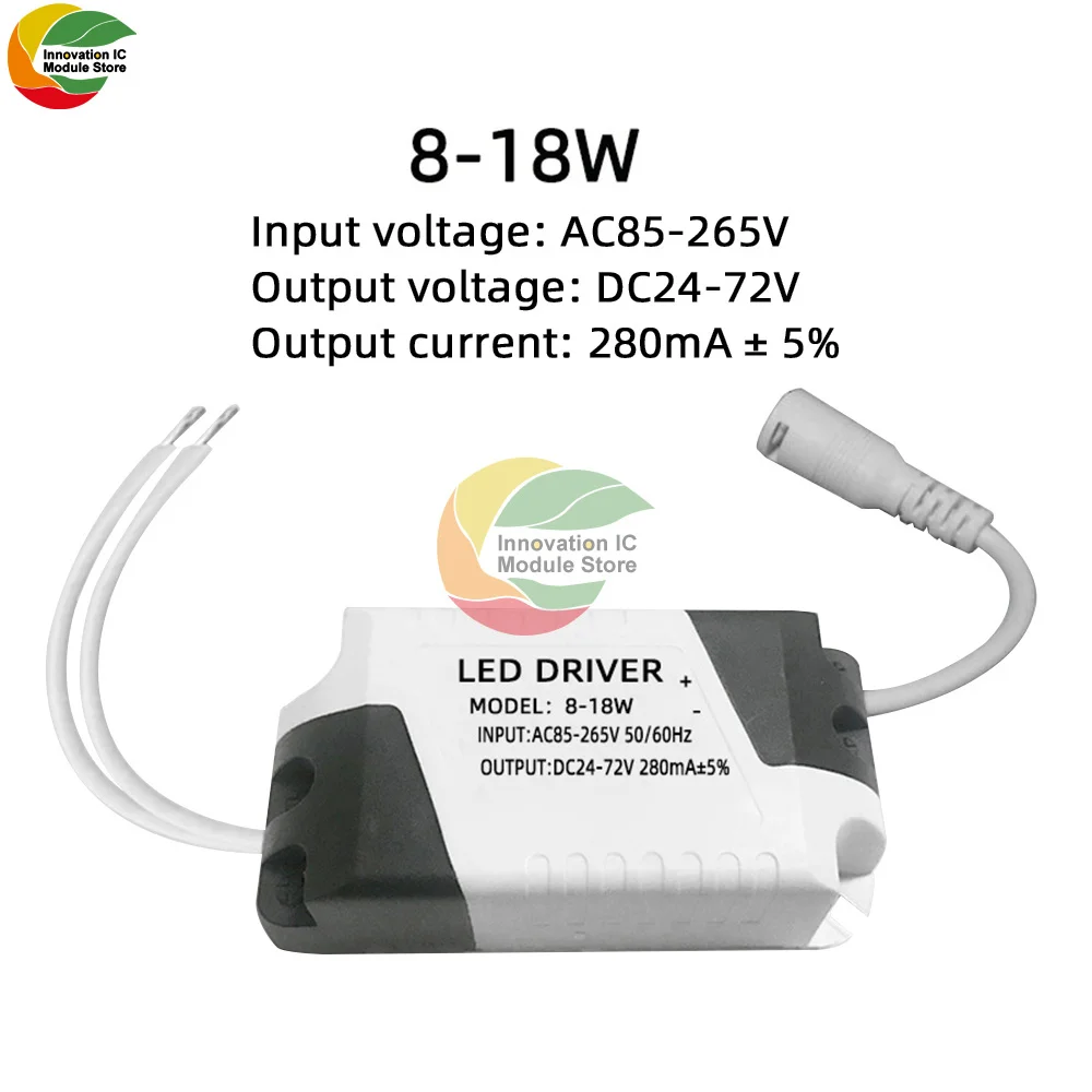 Non-isolated wide voltage 8-18 8-24W DC female head Ultra-thin downlight driving power panel light transformer LED driver