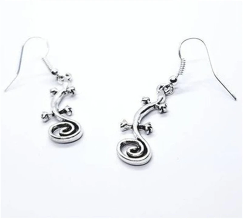 Gecko Lizard Drop Earrings, Gothic Animal Earrings, Punk Style Earrings, Personality Earrings for Woman