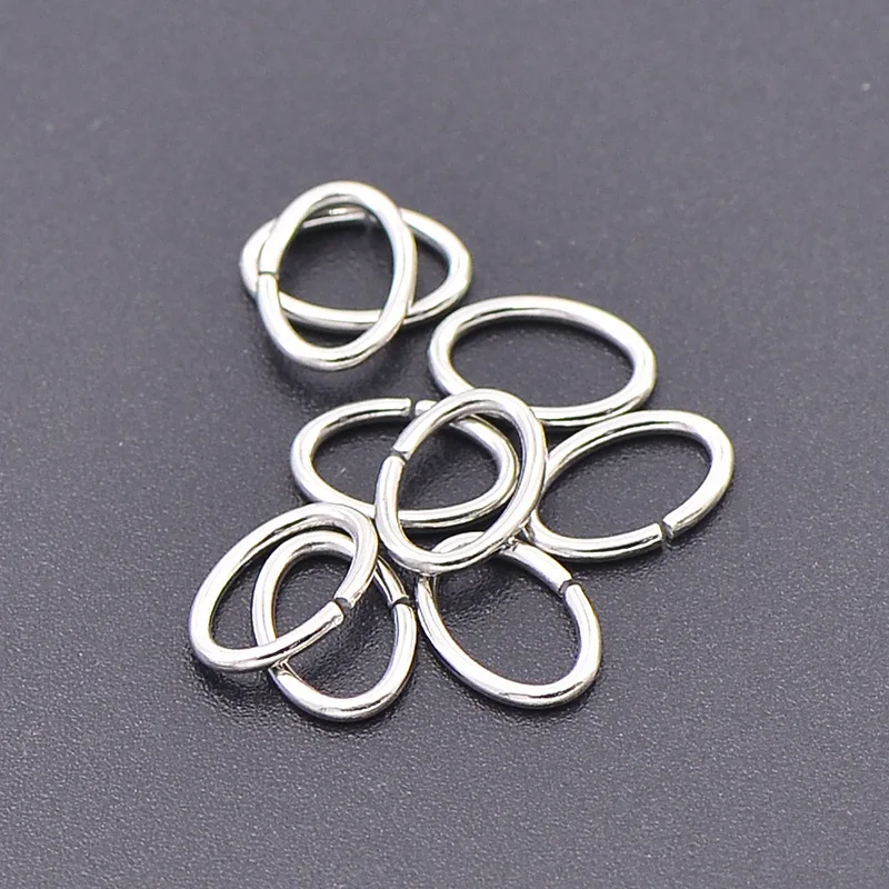 500pcs Stainless Steel Oval Jump Rings Close But Unsoldered 9.6x6.5x1mm,Stainless Steel Color F65