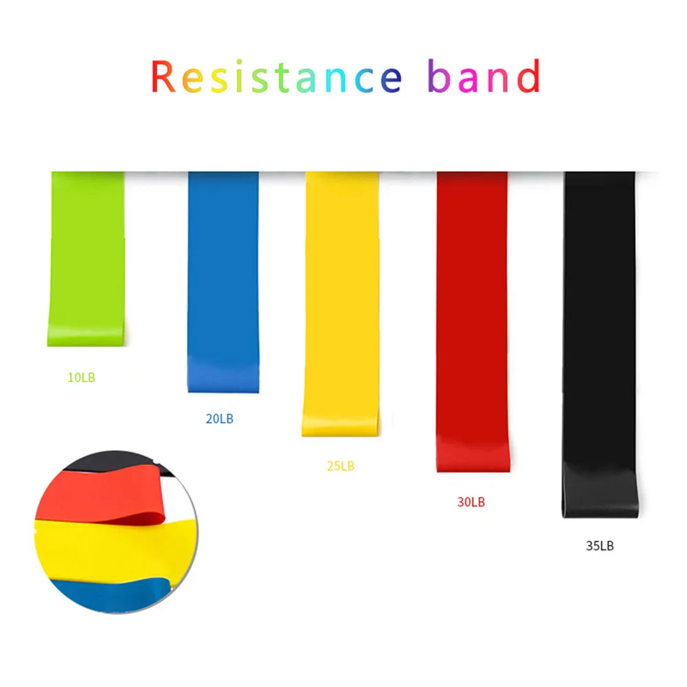 Rubber Resistance Bands Yoga Gym Elastic Gum Strength Pilates  Training Fitness Portable Sport Crossfit Workout Equipment