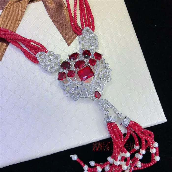 DIY new micro pearl accessories necklace tassel accessories