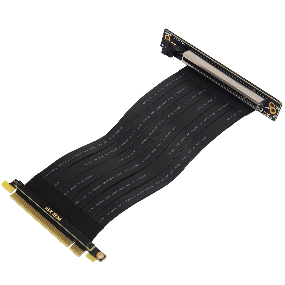 PCIE X16 3.0 Male to Female Extension Cable PCI-e 16x Full Speed Stable Single Reverse Ribbon Extender Riser Card for Graphics C