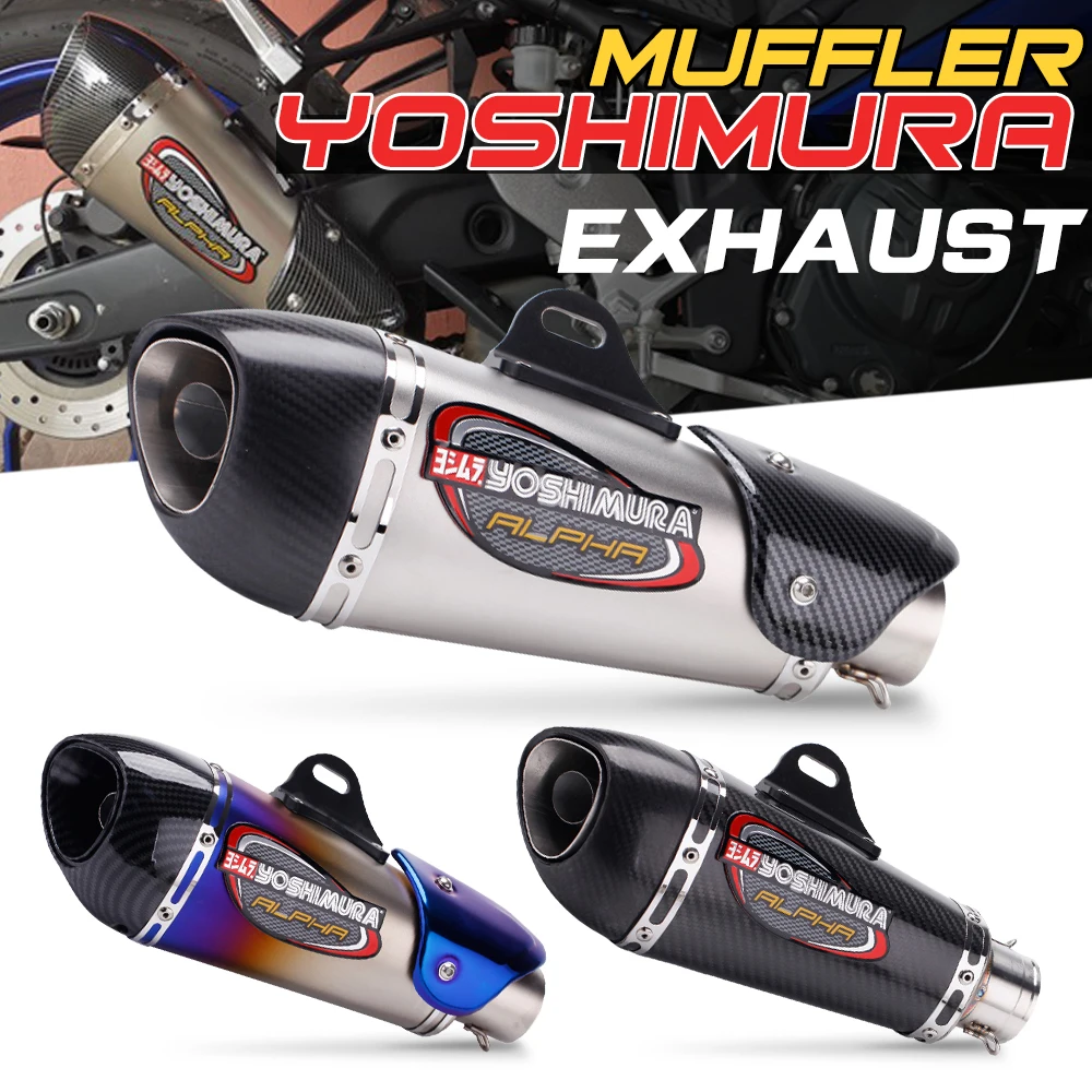 

Universal Motorcycle Yoshimura Alpha Exhaust Muffler Pipe Escape Moto DB Killer for FZ1N R15 R3 R1 NINJA400 656 Z900 CBR600 500