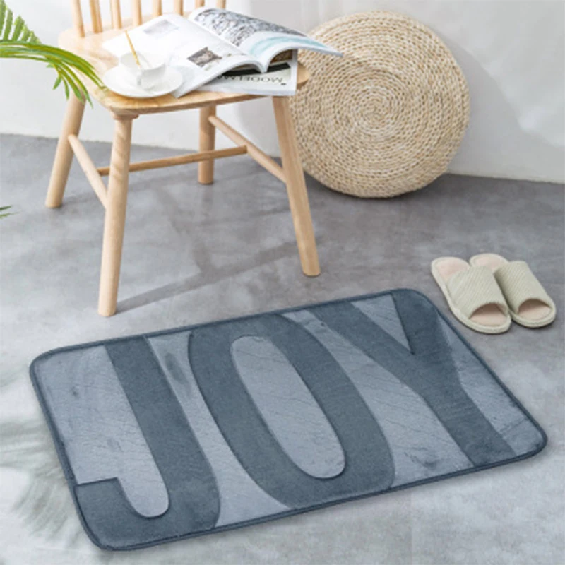 Memory Cotton Slow Rebound Carpet Mat Flannel Absorbent Foot Mat Bathroom Kitchen Household Non-Slip Mat