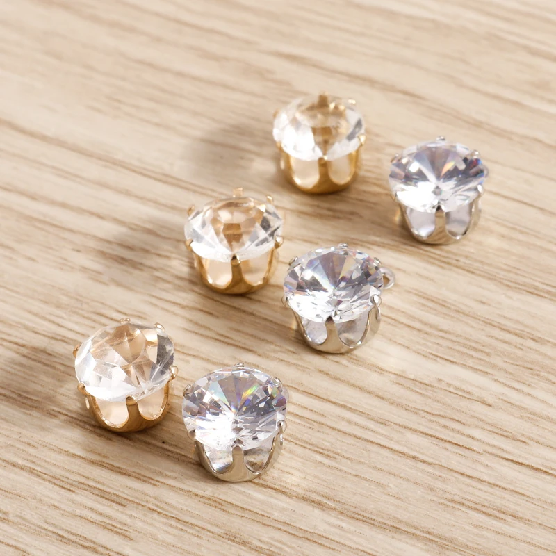 30 stücke 8*11mm Kleine Kristall Charms Anhänger Runde Form Charme Für Schmuck Machen Handwerk DIY Handgemachte Halskette ohrring Zubehör – Detail 5