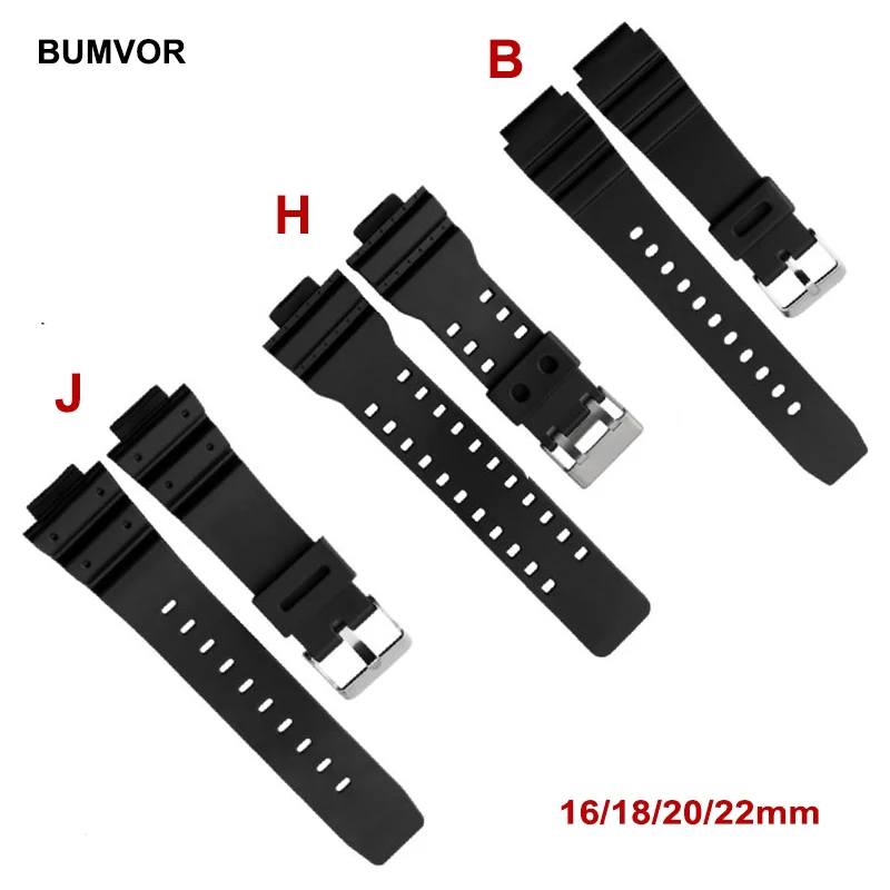 For Casio Electronic Sport Watch Strap 16mm 18mm 20mm 22mm  Rubber Watchband for Casio G Shock Watch Silicone Wristband