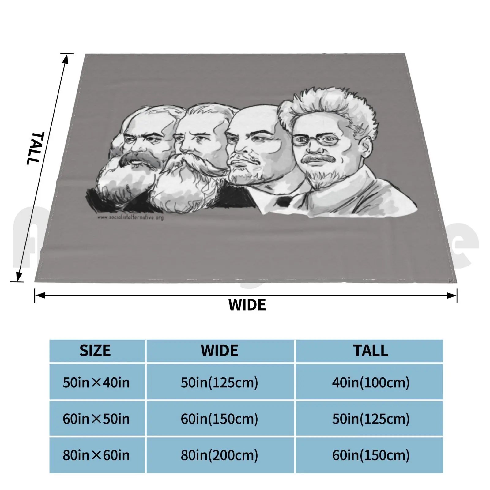 Marx , Engels , Lenin , Trotsky Blanket For Sofa Bed Travel Squad The Squad Socialist Alternative Socialist