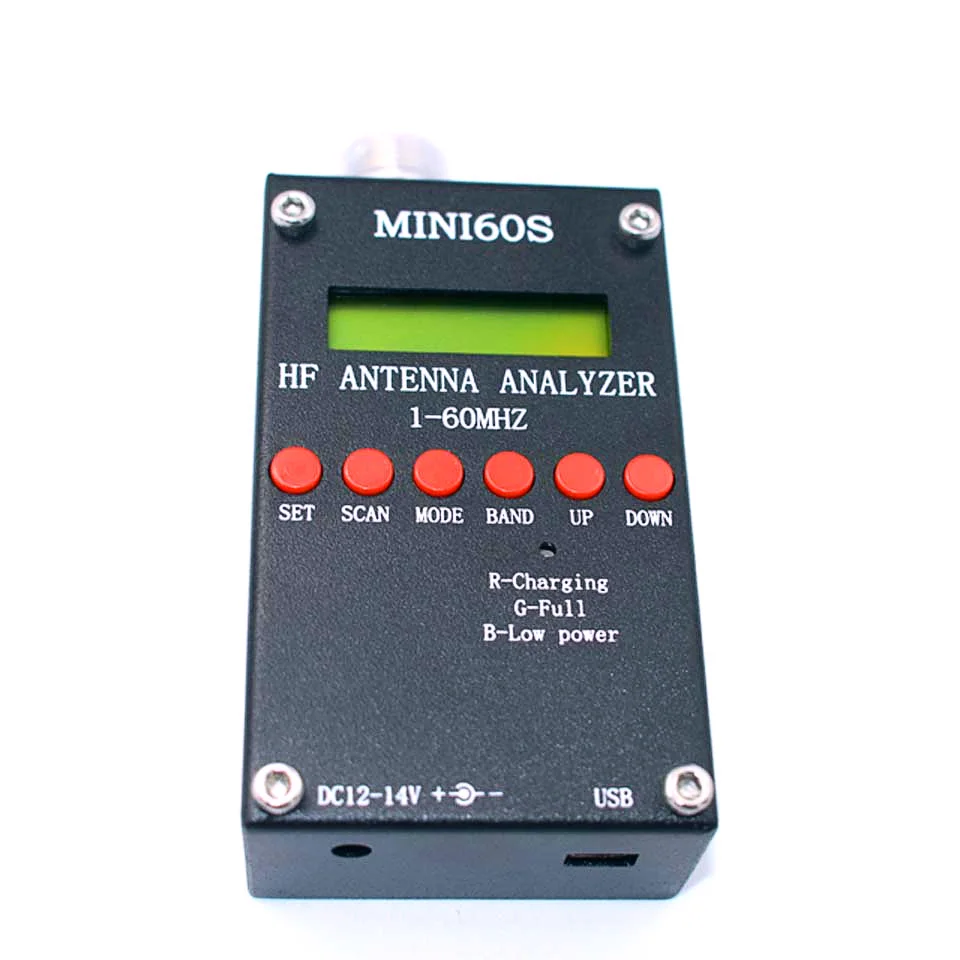 Nuevo Analizador Bluetooth Android HF ANT SWR 1-60 MHz Mini60 USB de alta precisión MINI60S medidor de antena para Ham radio C4-