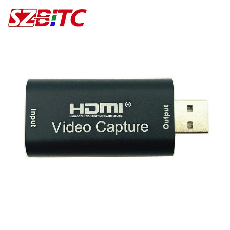 SZBITC-HDMI Video Capture Card, Streaming VHS Board, Cartões USB 2.0, Conversor para PS4 Game DVD Camera