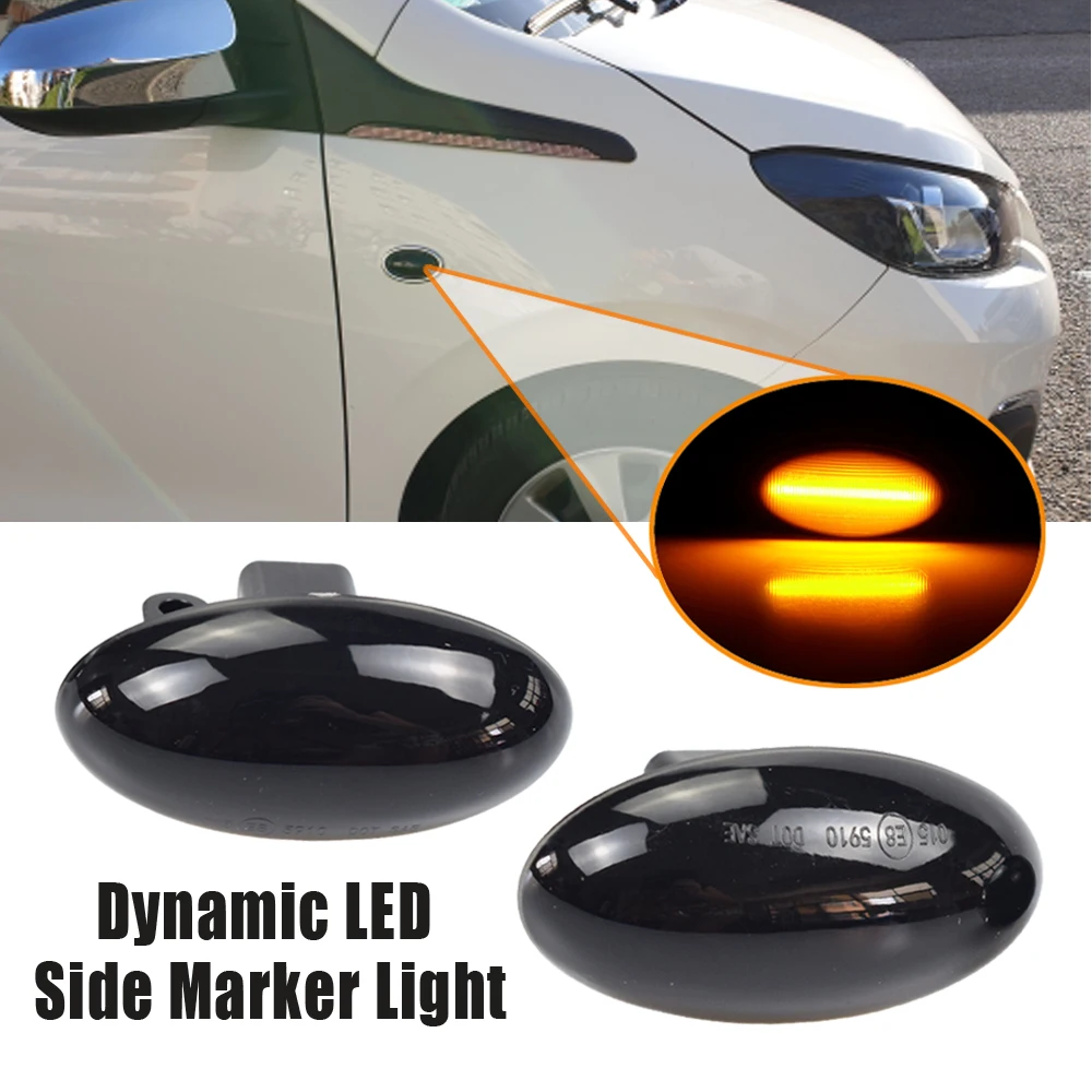 Side Marker Light For Peugeot 107 108 301 4007 607 For Citroen C-Crosser Elysee Berlingo Dispatch Xsara C1 C2 Dynamic Turn Lamp