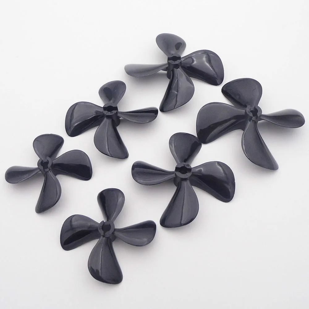 RC Boat Propeller 5mm 4-Blades 55mm 60mm 75mm PC LH RH Submerged Prop for RC Boat Tug Bait Fishing Boat Marine ROV Watercreft