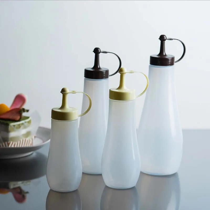 250ml/360ml/480ml/720ml Seasoning Bottle Plastic Sauce Squeeze Bottle Food Grade Oil Can Ketchup Squeeze Bottle Salad Bottle