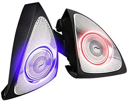 Car Interior 3 Colors Led Ambient Light 3D Rotary Tweeter Speaker For Mercedes-Benz C Class W205 C180,C200 C250 C300,C350