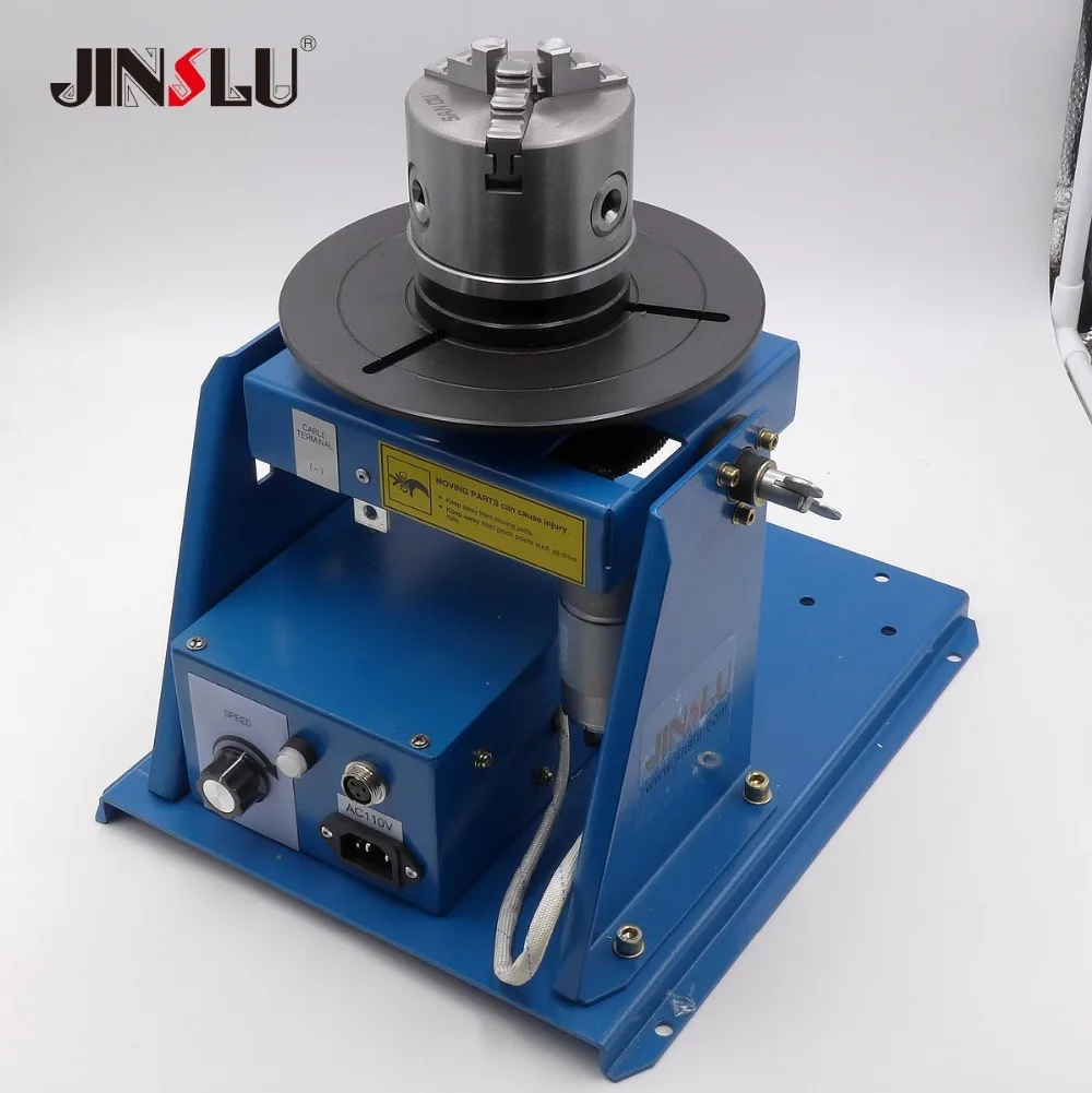 

220V BY-10 10KG mini welding turntable rotator welding positioner with K11-80 80mm 3 jaws lathe Chuck semi-automatic welding