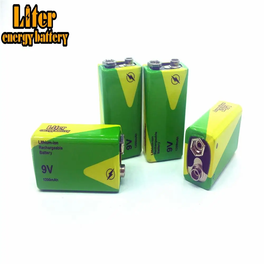 Batterie lithium Rechargeable 9 V 2/4 MAh, pour Interphone, alarme de fumée, jouets de voiture, Batteries Nimh 9 V, remplacement, 1/1200 pièces