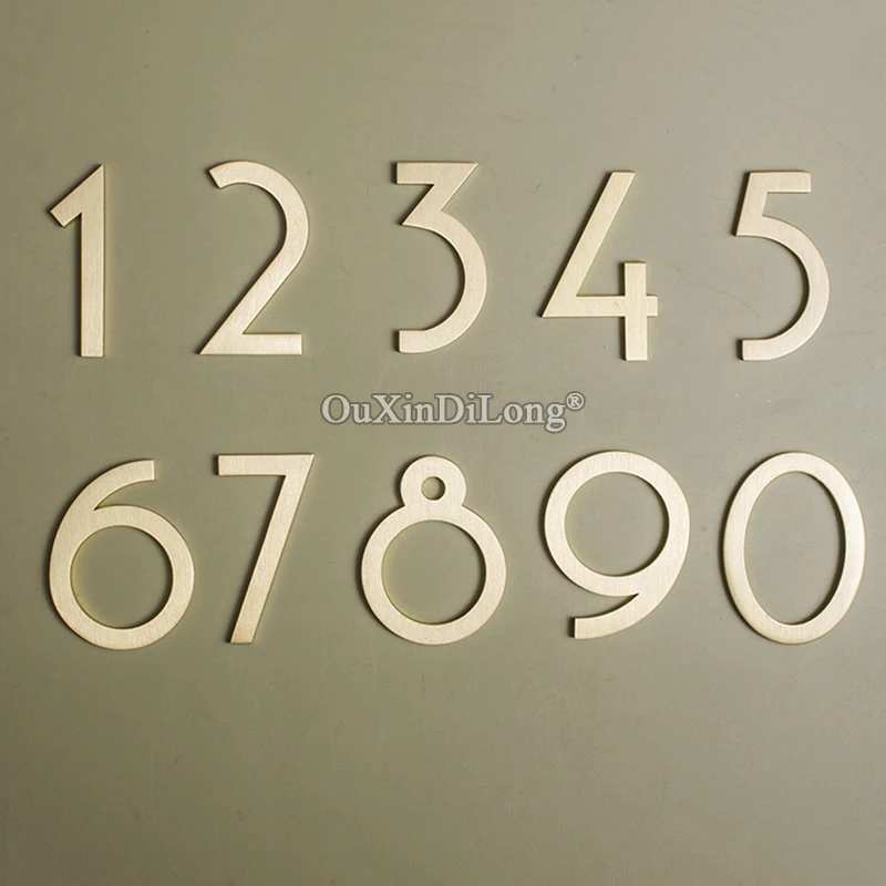 

Brand New 2PCS Pure Brass 1.97"/50mm House Signs Door Numbers Door Alphabet House Mail Home Room Street Sign Address 0~9 Numbers