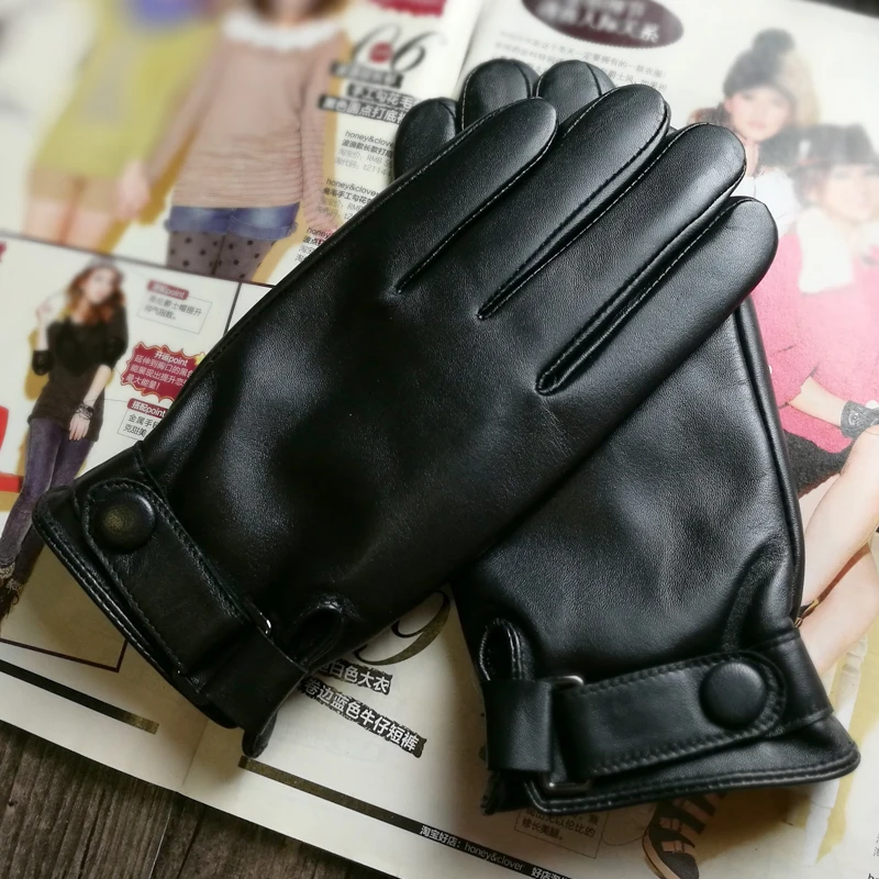 Mens Touch Screen Gloves Leather Motorcycle Glove Outdoor Full Finger Cycling Mountain Bicycle Guantes Moto Gloves